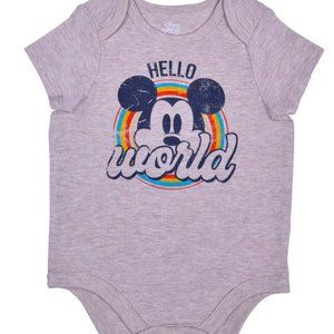 Disney Mickey Mouse "Hello World" Onesie 12 Months/ Short sleeve onesie